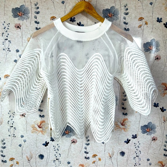 Other - White mesh blouse